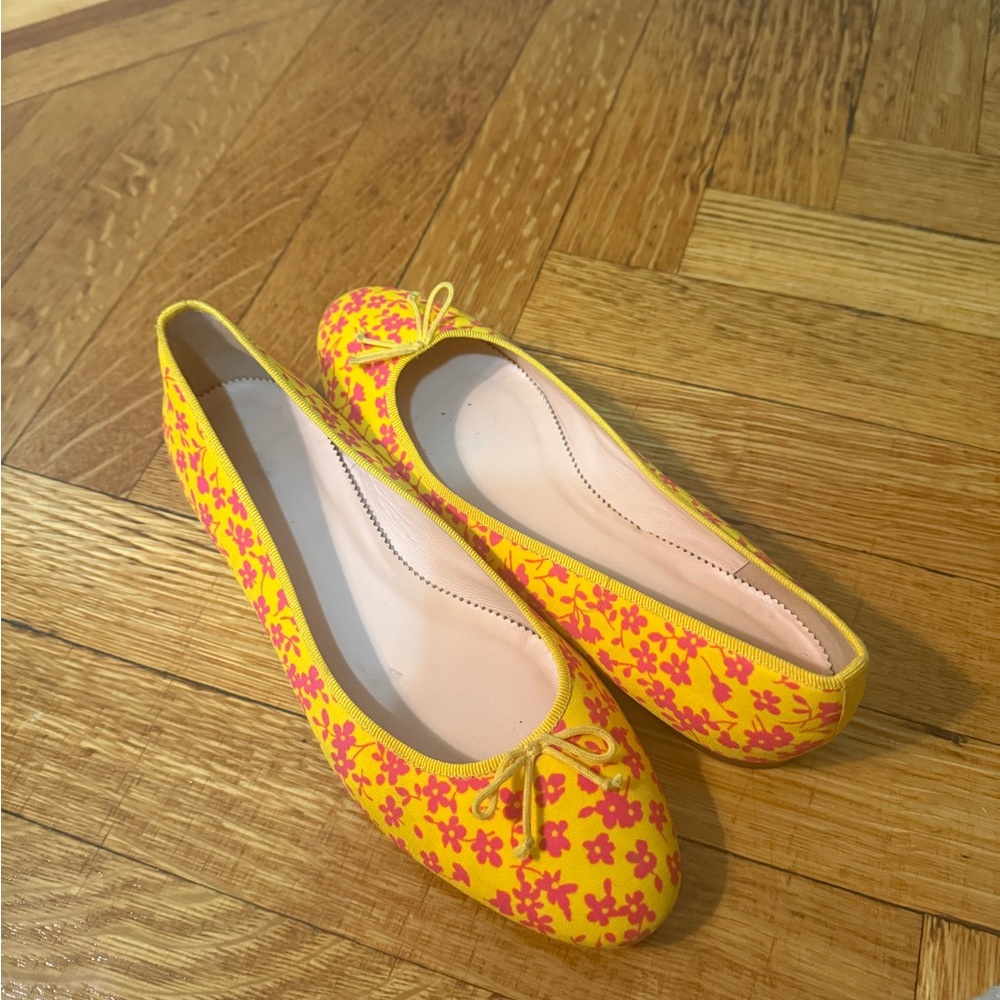 J.Crew Kiki Ballet Flats in Neon Tossed Bouquet - size 9 - Picture 3 of 8